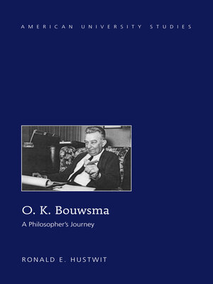 cover image of O. K. Bouwsma